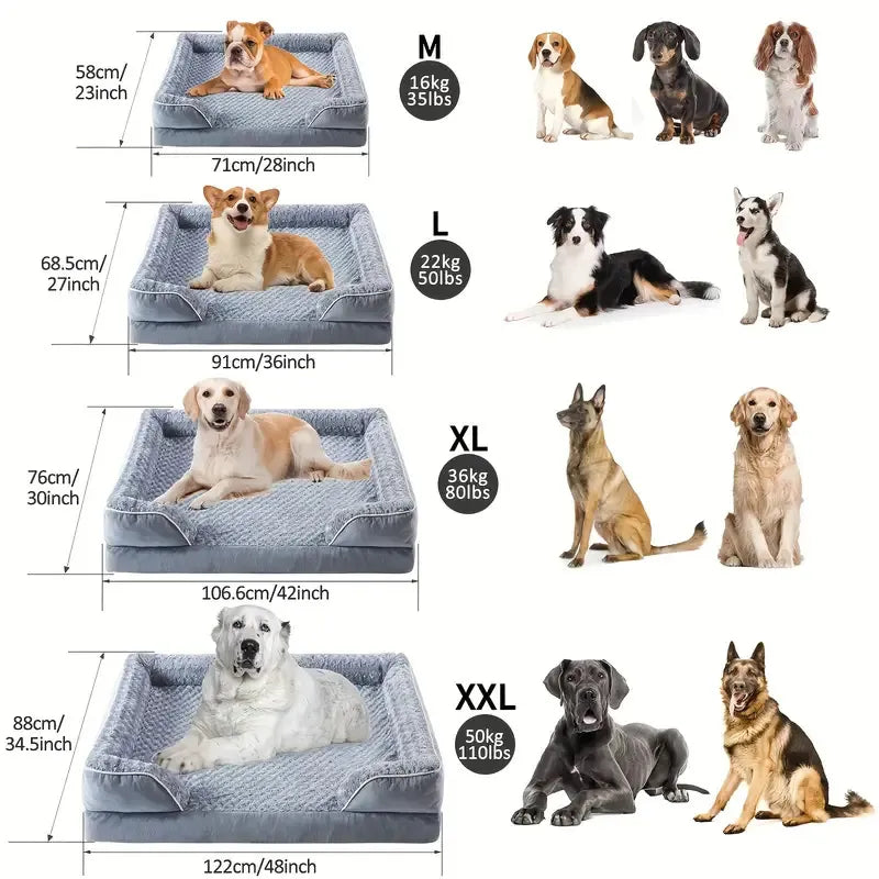 Waterproof Washable Pet Bed – Removable Cover