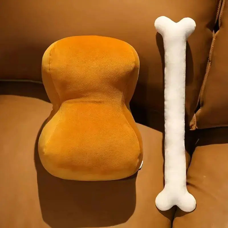 Plush Meat Bone Toy