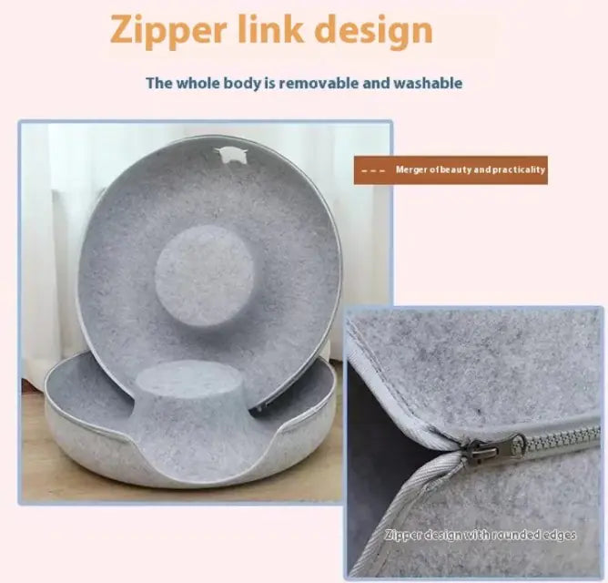 Round Cat Tunnel – Foldable Play Tube