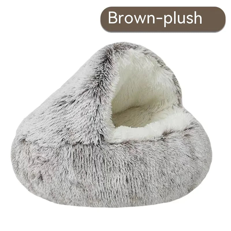 CozyNest Semi-Closed Pet Bed – Cats & Small Dogs